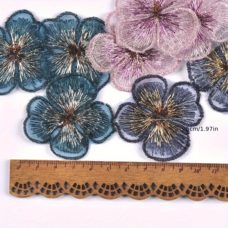 Exquisite 4-Petal Floral Lace Patches for DIY Decoration